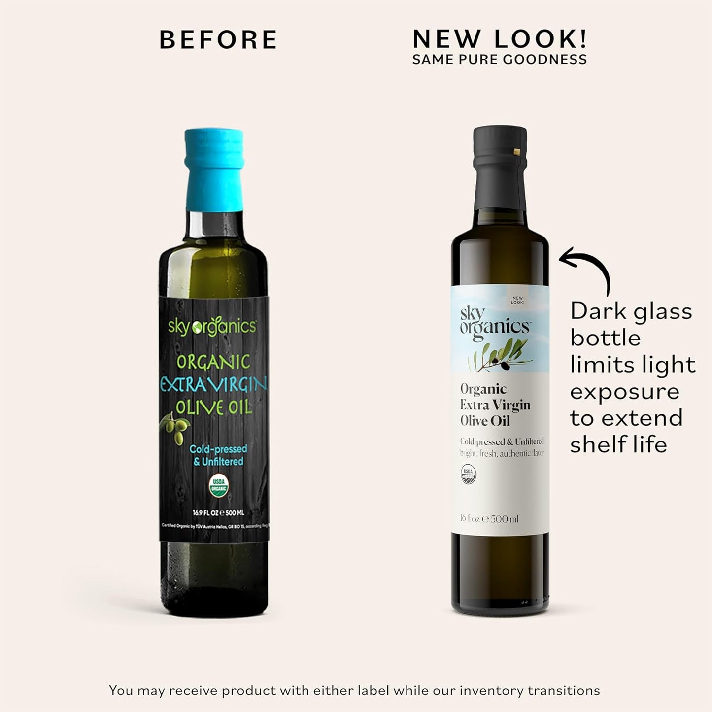 Sky Organics USDA Organic Extra Virgin Olive Oil,  16.9 oz