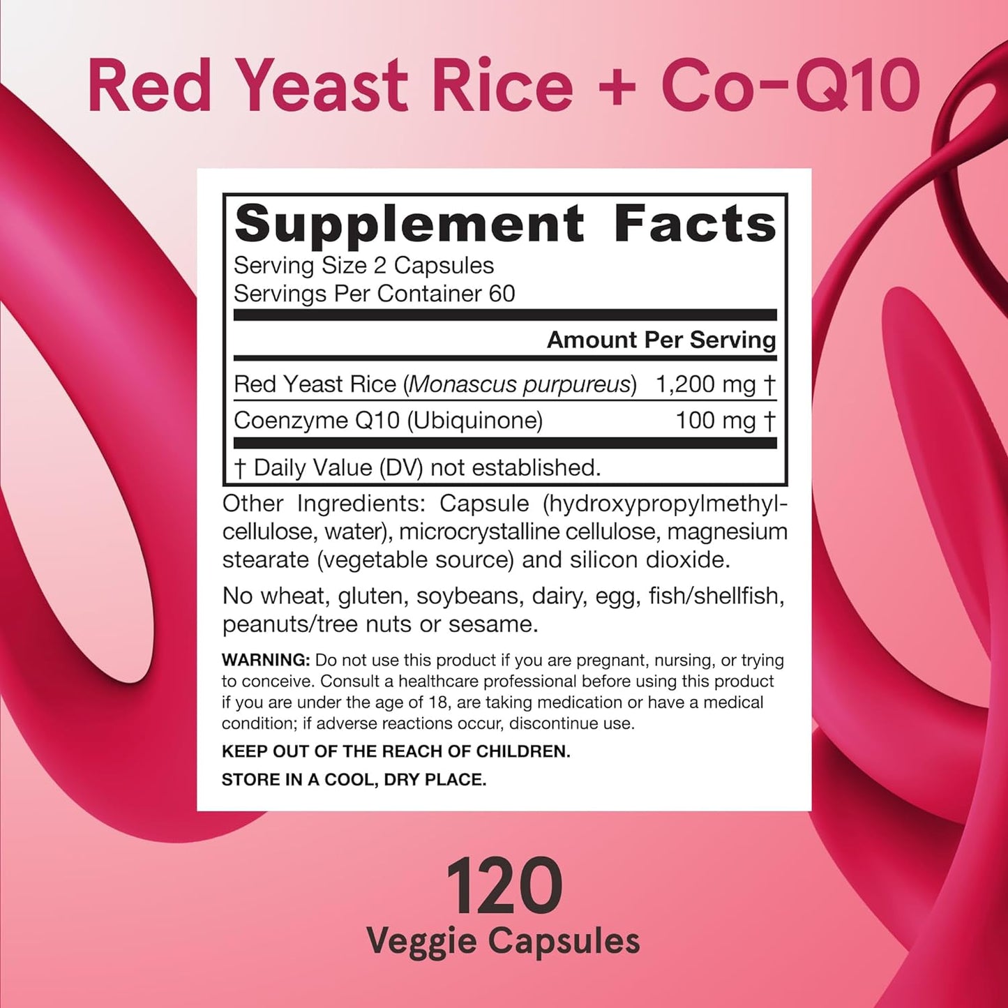 Jarrow Formulas Red Yeast Rice   Co-Q10  120 Veggie Caps