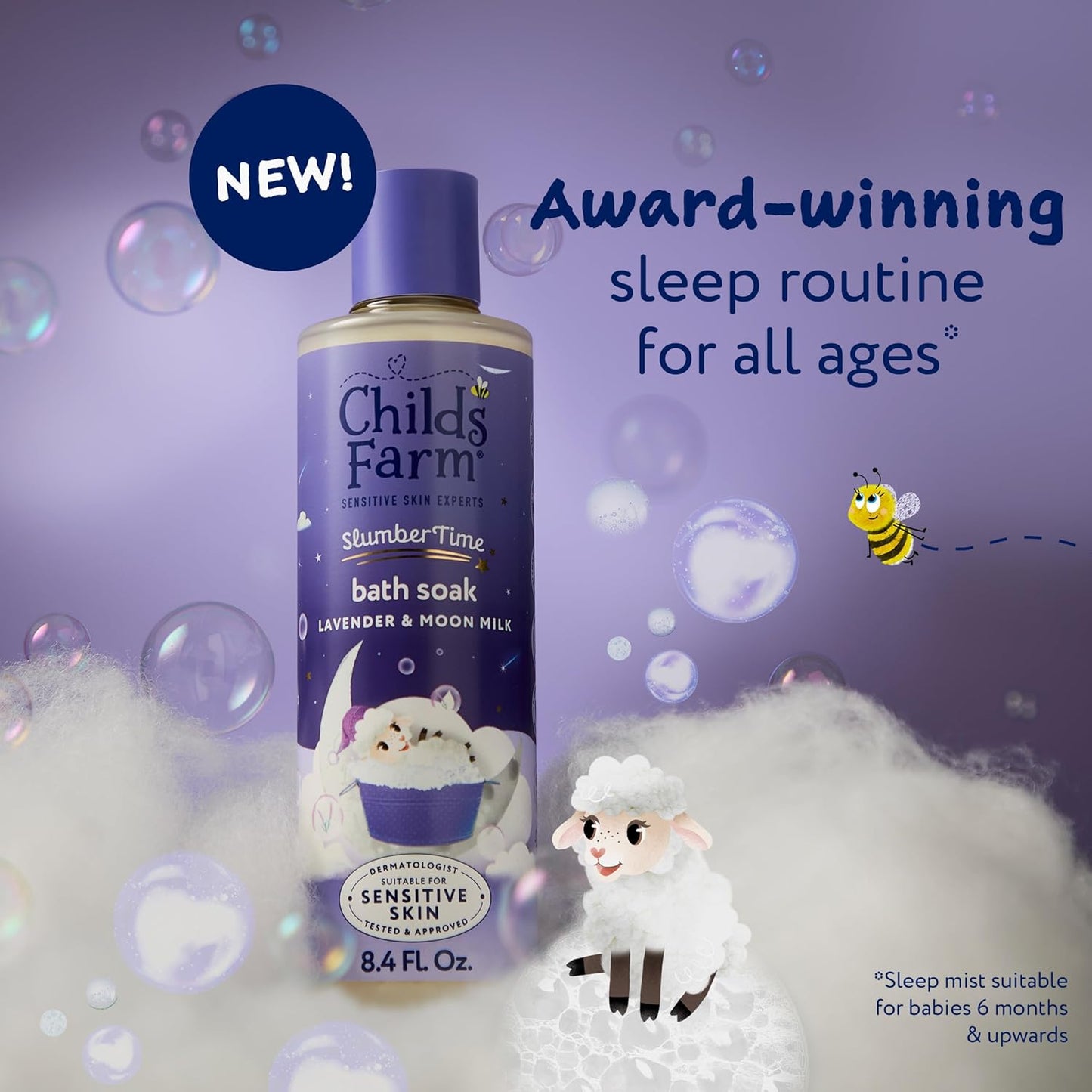 Childs Farm SlumberTime Bath Soak, Lavender & Moon Milk 250ml
