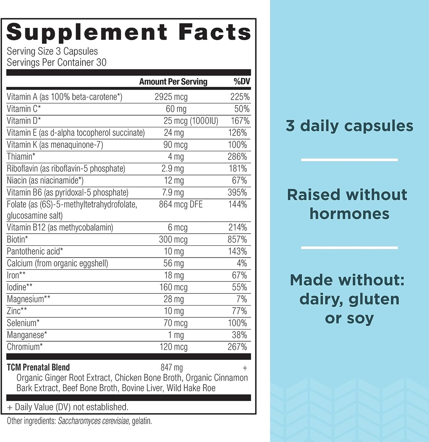 Ancient Nutrition Prenatal Vitamins, Multivitamin for Women 90 Capsules