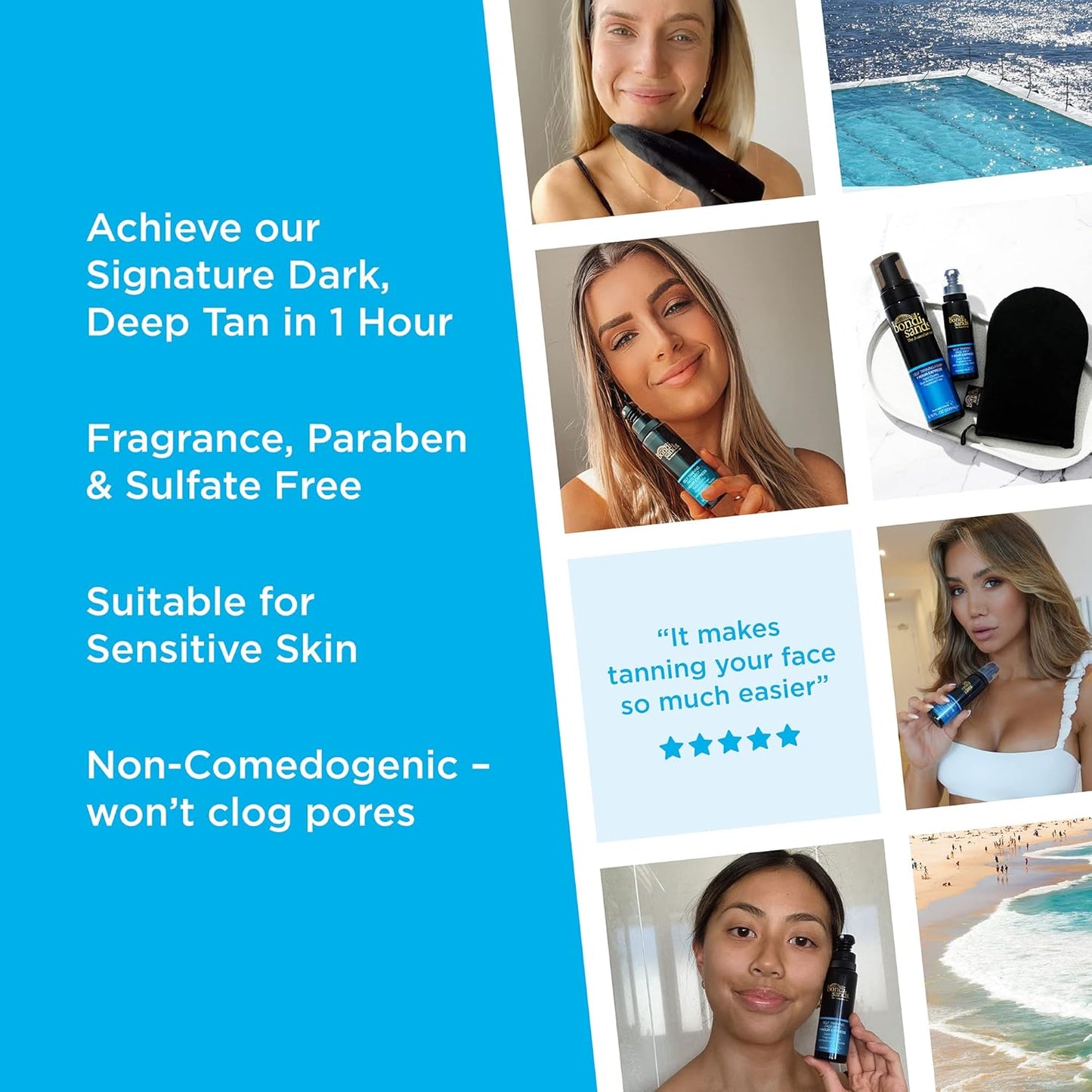 Bondi Sands 1 Hour Express Self Tanning Face Mist 2.36 Fl Oz