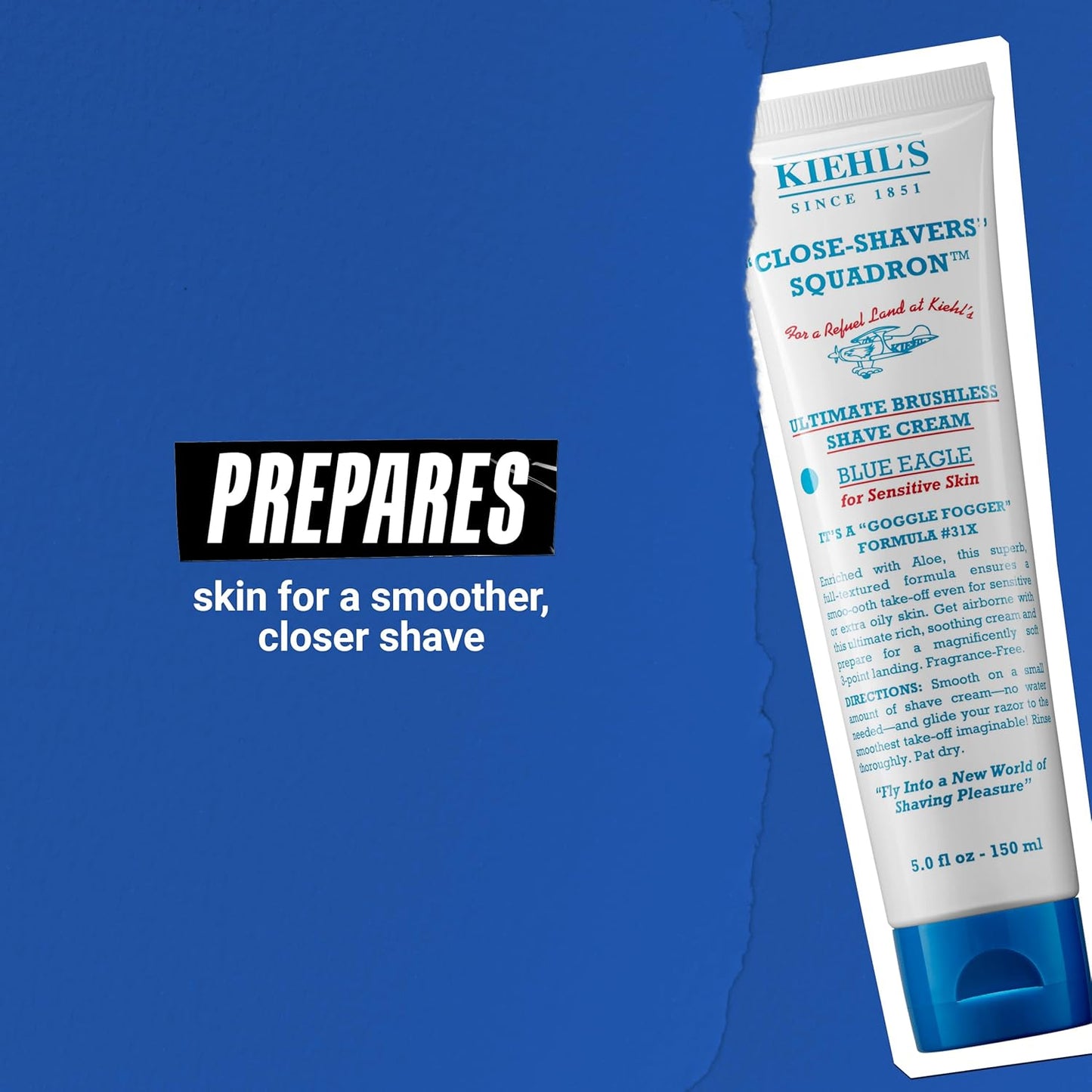 Kiehl's Ultimate Brushless Shave Cream Blue Eagle,5 fl oz