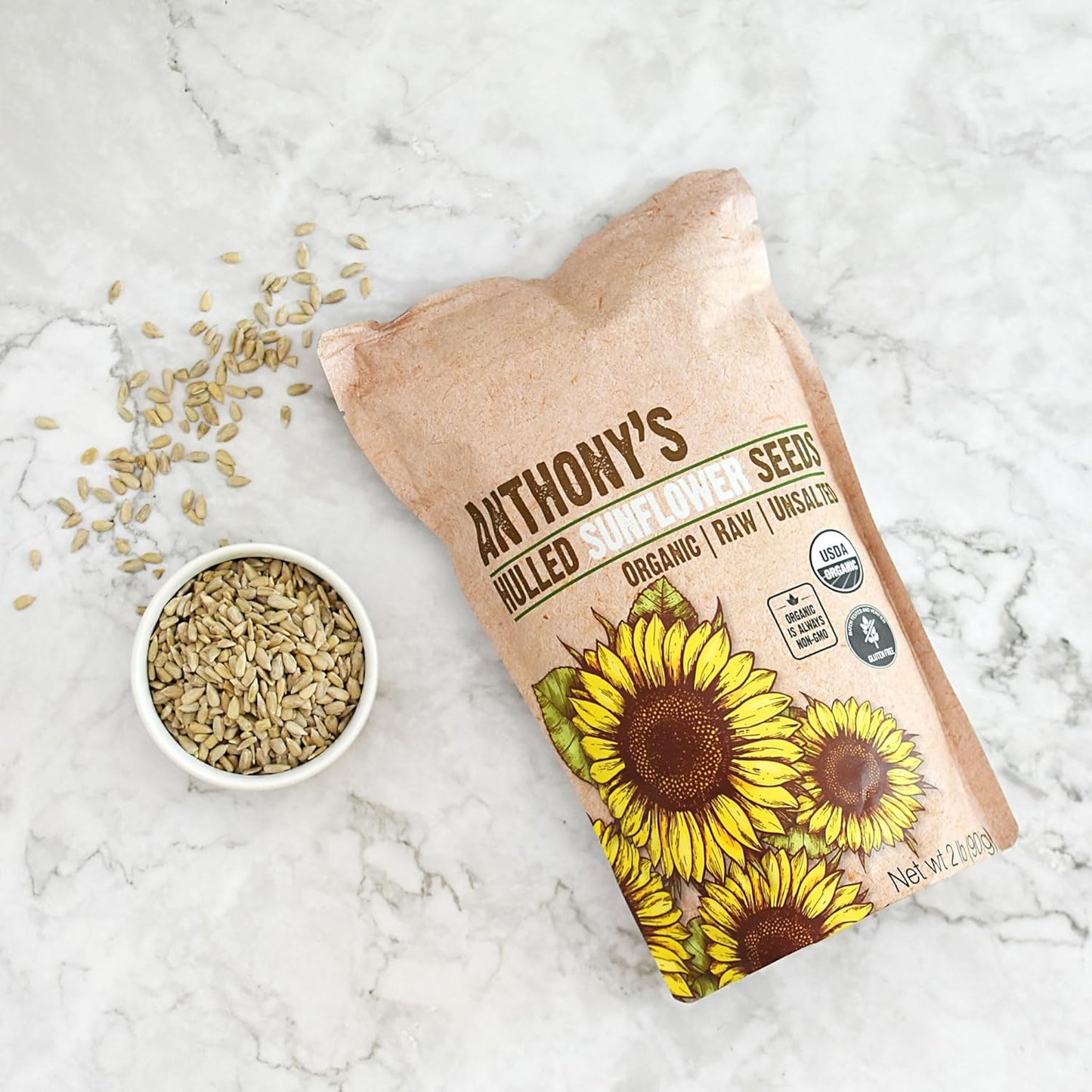 Anthony's Organic Hulled Sunflower Seeds, 2 lb