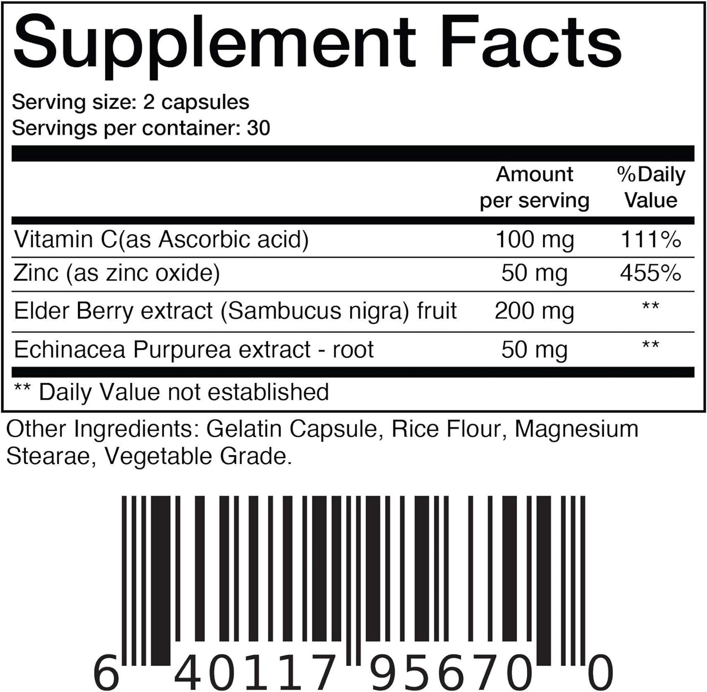 Balance Breens Sambucus Elderberry Extract 60 Count