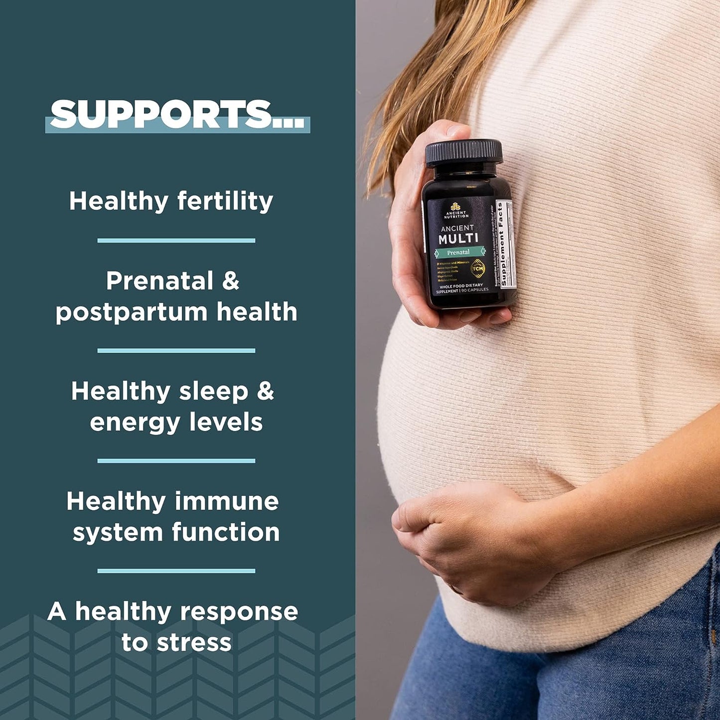 Ancient Nutrition Prenatal Vitamins, Multivitamin for Women 90 Capsules