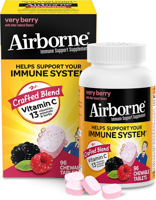 Airborne 1000mg Vitamin C - 96 Chewable Tablets