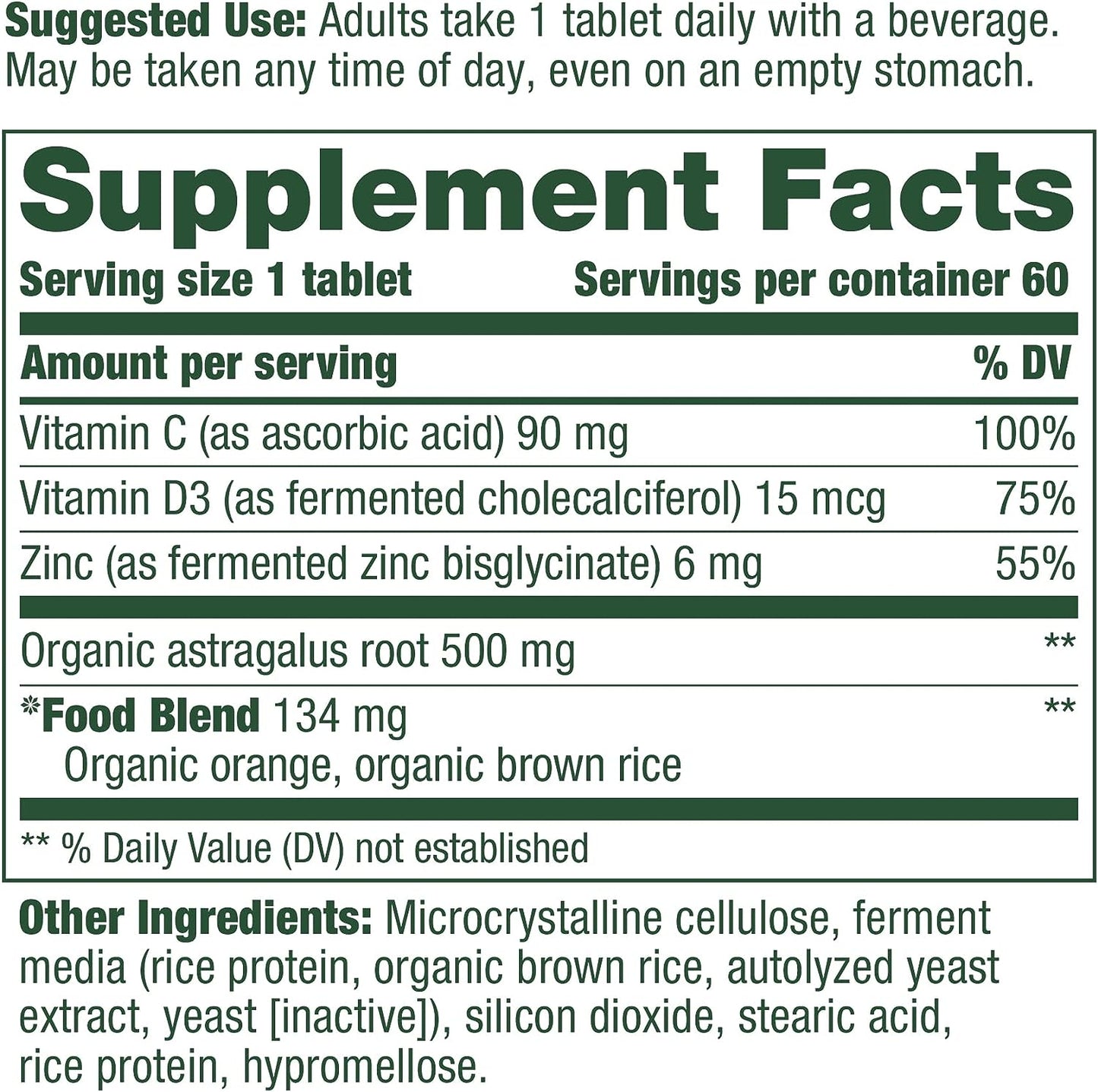 MegaFood Daily Immune Support - Immune Support Supplement  60 Tabs