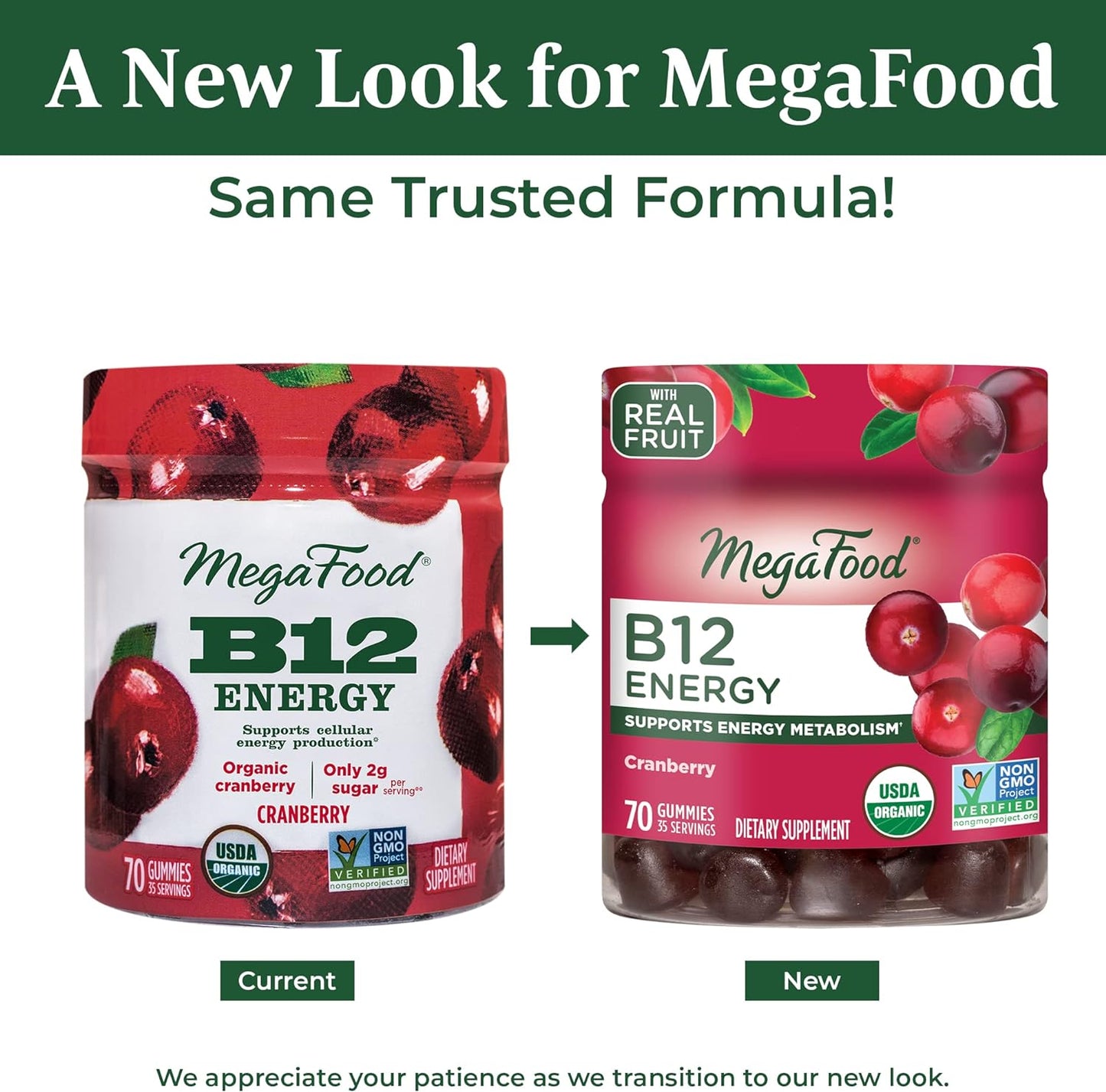 MegaFood B12 Energy Gummies - Supports Energy Metabolism 70 count