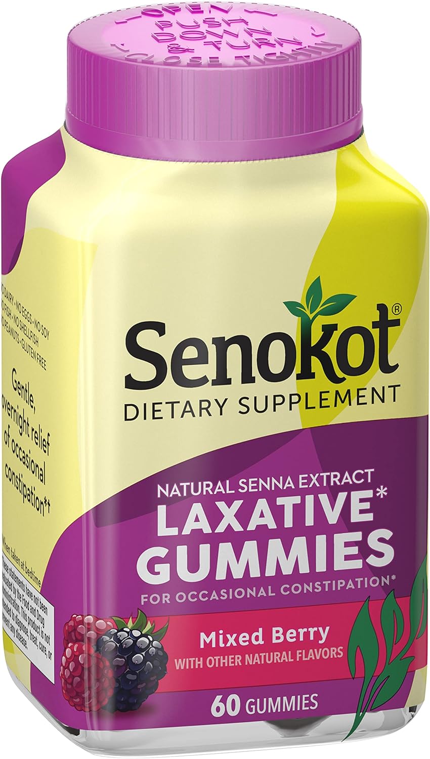 Senokot Dietary Supplement Laxative 60  Gummies