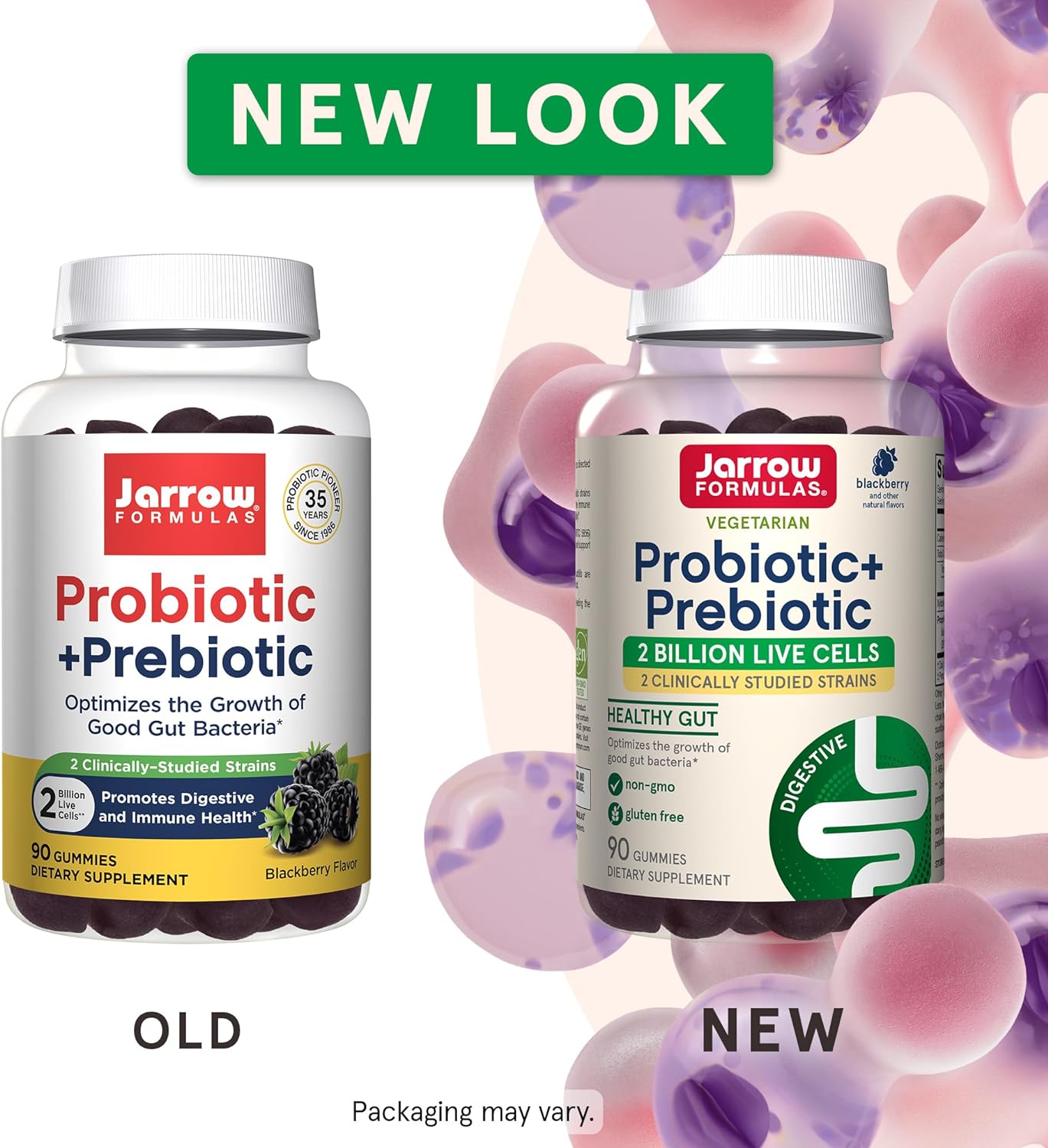 Jarrow Formulas Probiotic + Prebiotic 2 Billion Live Cells 90 Gummies