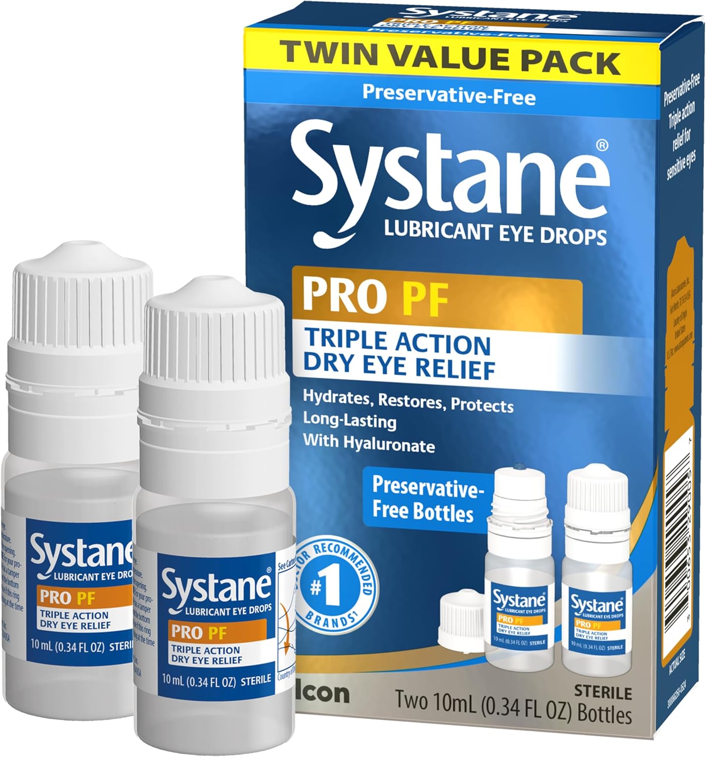 Systane PRO PF Multi-dose Preservative-Free Lubricant Eye Drops 2 Count