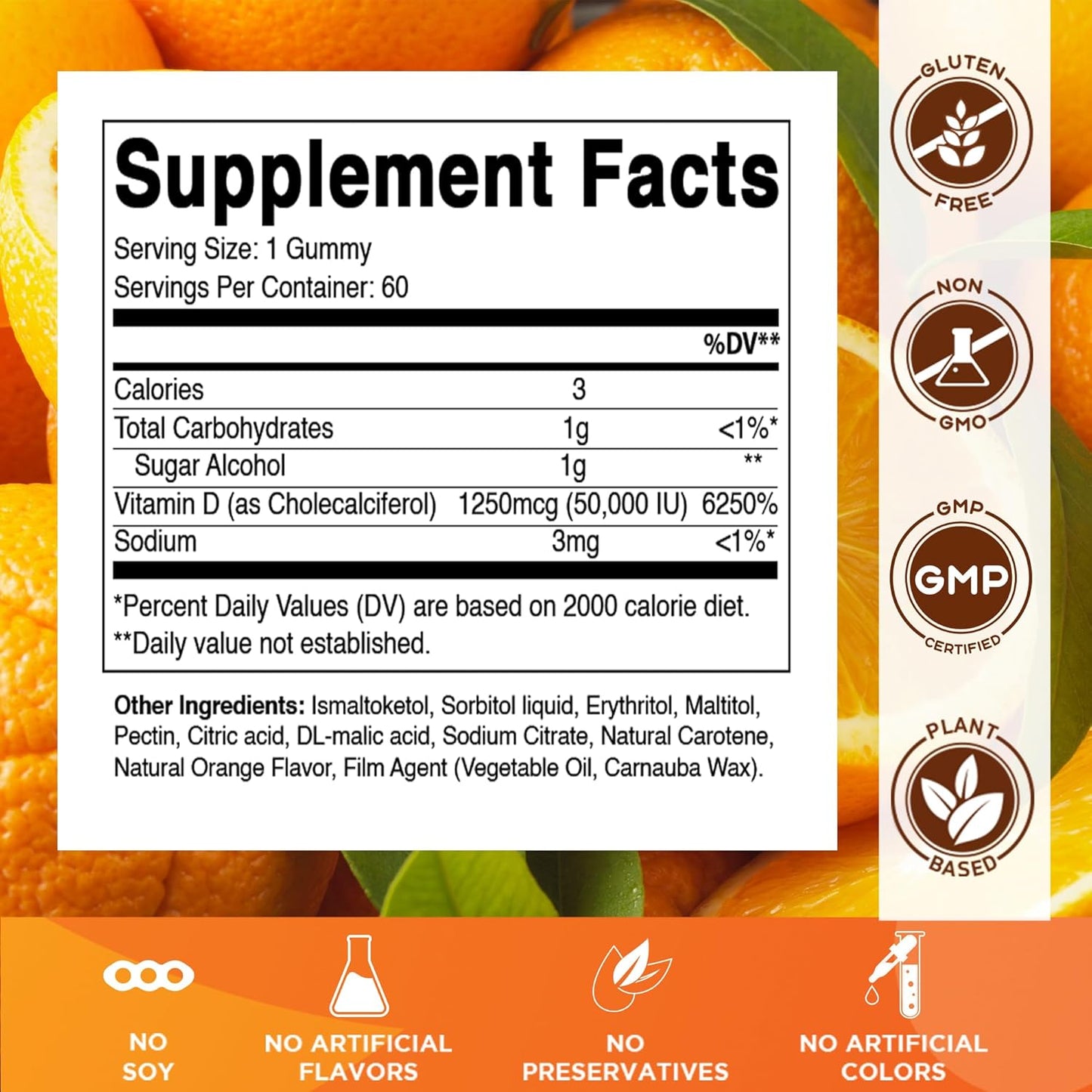 Vitamatic Sugar Free Vitamin D3 50,000 – 60 Gummies