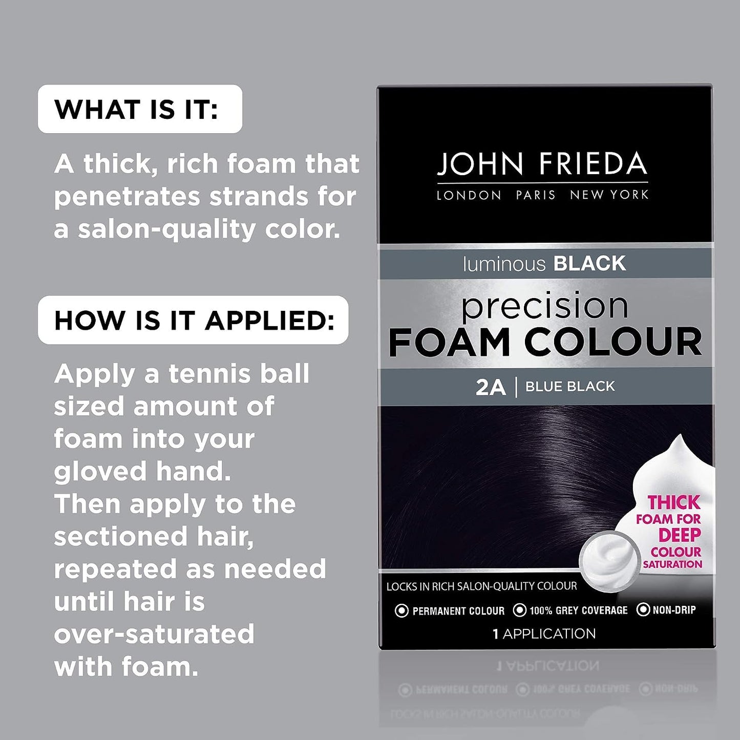 John Frieda Precision Foam Colour, Blue Black 2A