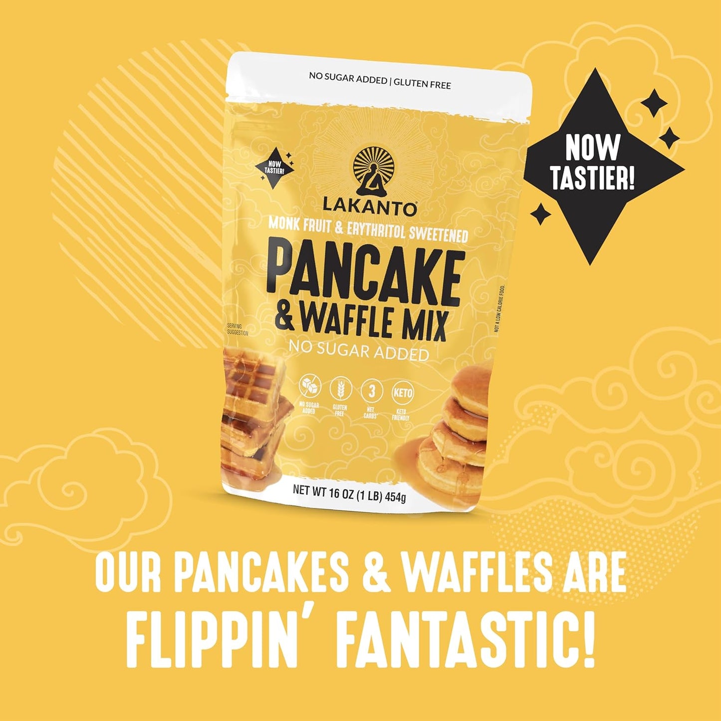 Lakanto Pancake and Waffle Mix - 16 oz