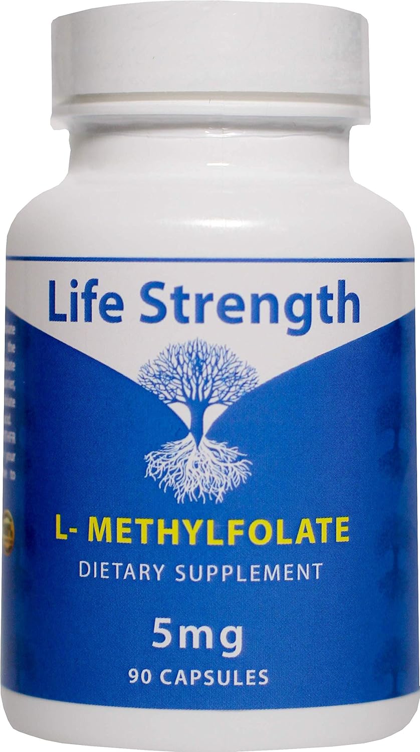 L-Methylfolate 5 MG, Optimized & Highly Bioactive Methyl Folate, 5-MTHF , 90 Capsules