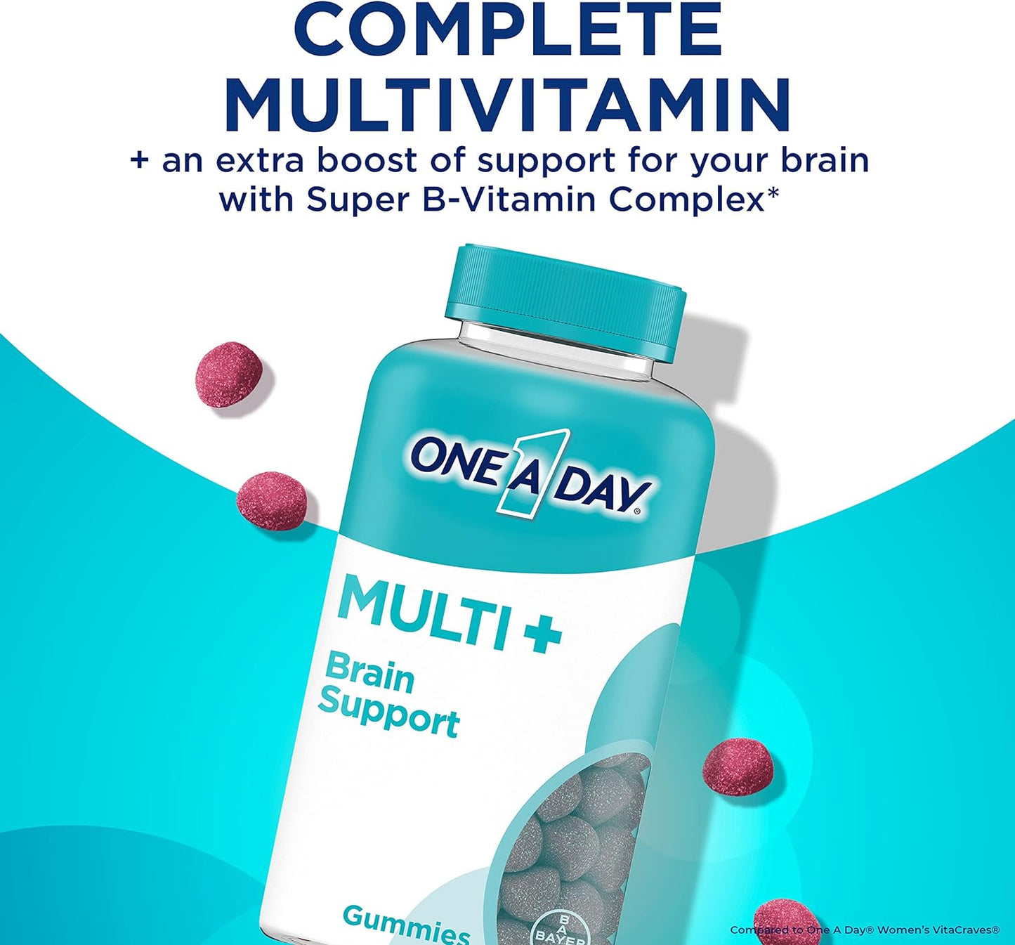 One-A-Day Multi+ Brain Support Gummies 100 Count
