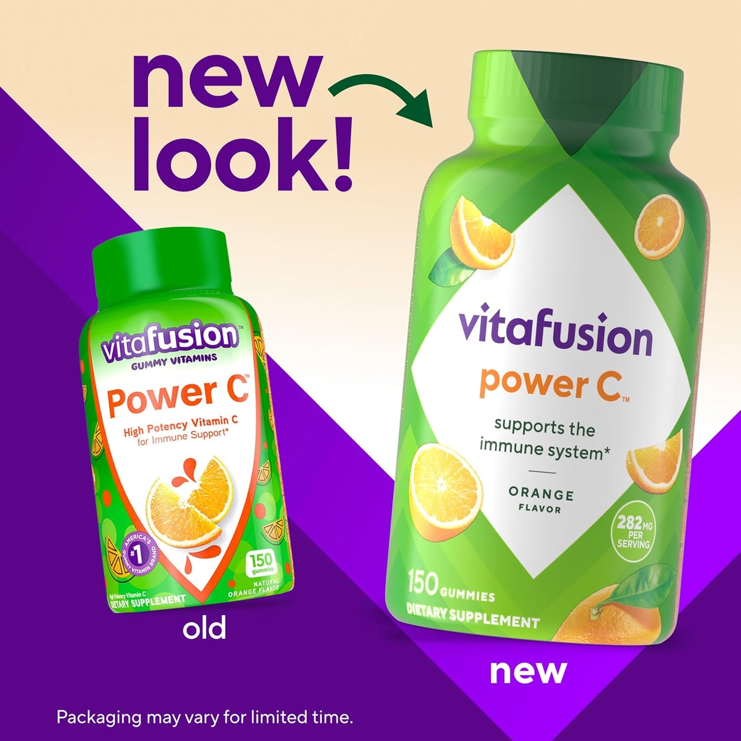 Vitafusion Power C Orange Flavored, 282 mg  150 Count