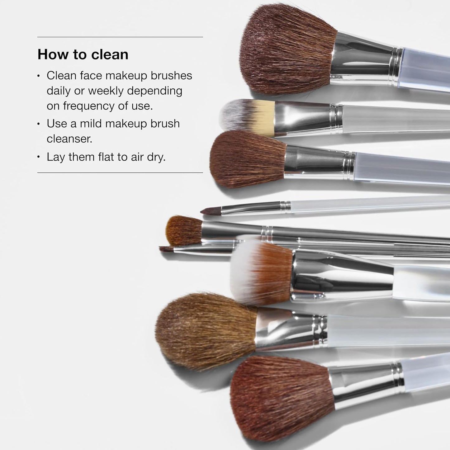 Clinique Flat Concealer Undereye + Face Blending Brush For Makeup