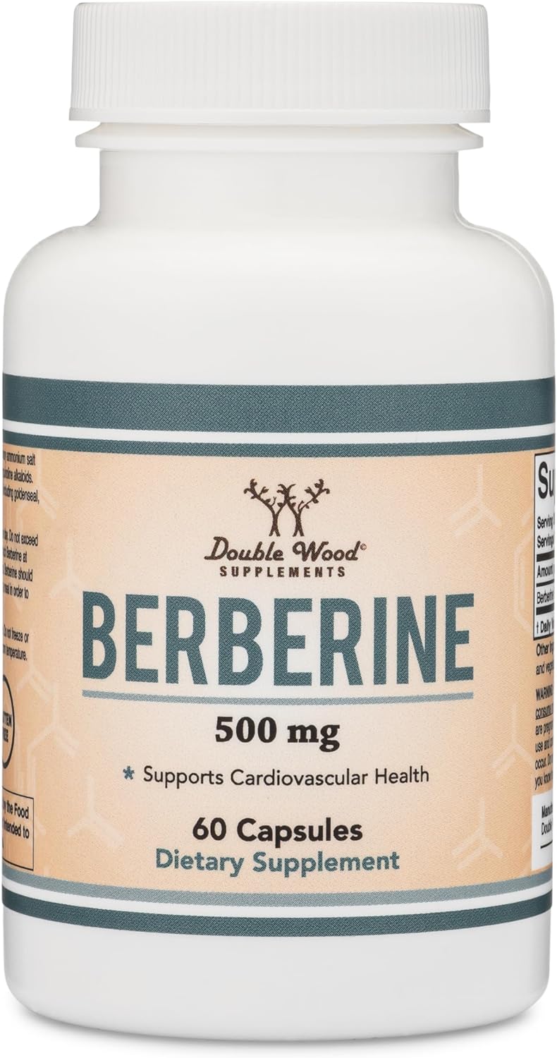 Berberine Supplement Cardiovascular Health 500mg, 60 Capsules