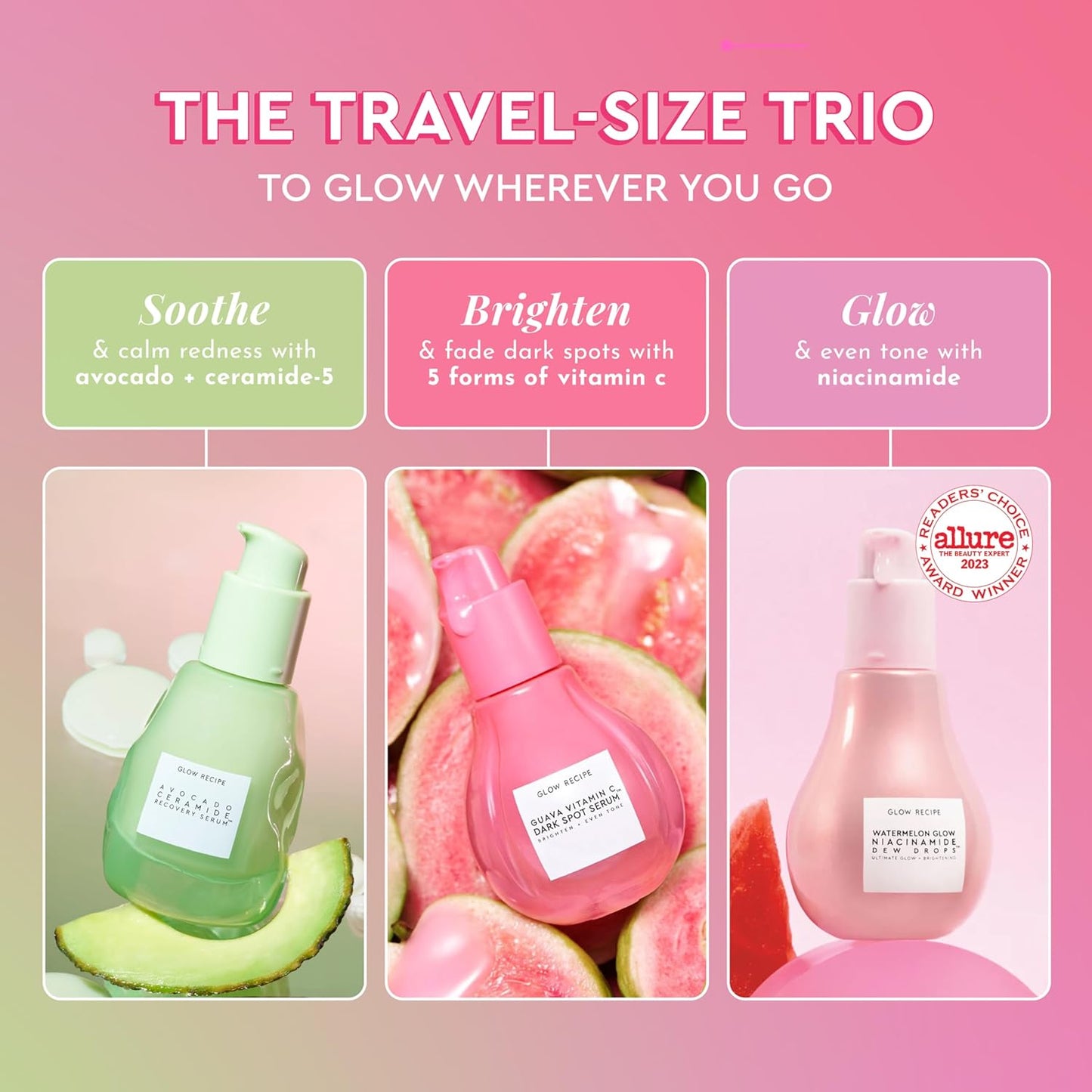 Glow Recipe Soothe, Glow & Bright Gift Set  - 3 Count