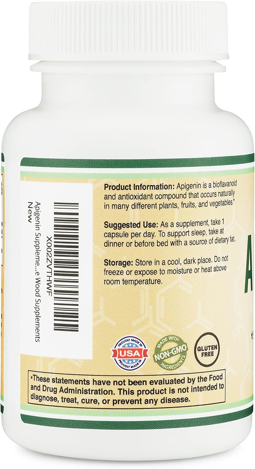 Apigenin Supplement - 50mg per Capsule, 120 Count
