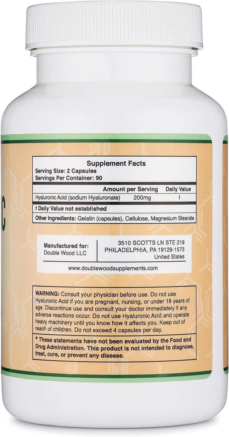 Hyaluronic Acid Supplements -180 Capsules