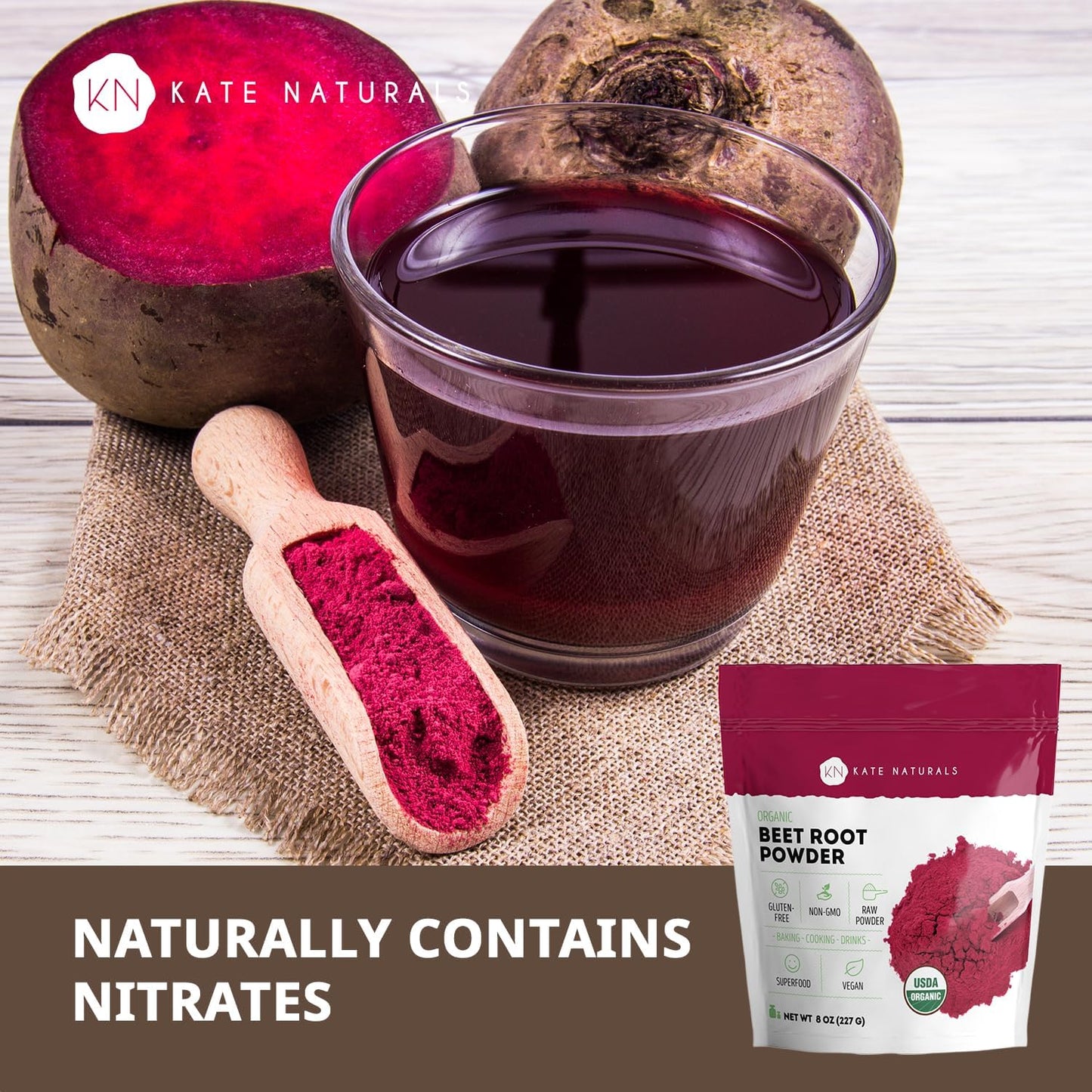 Kate Naturals Organic Beet Root Powder - 8oz
