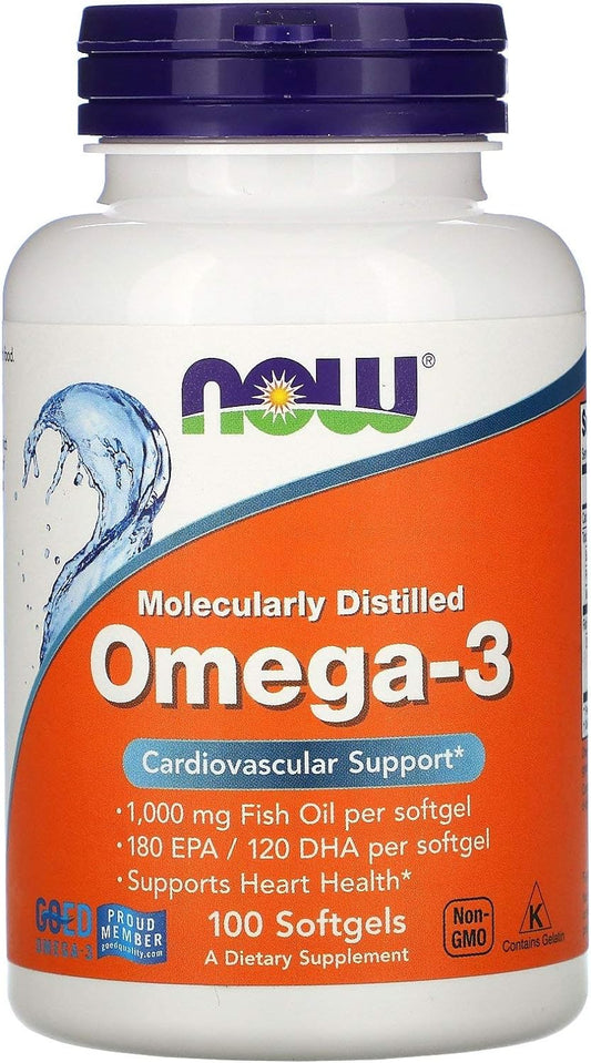 Now Foods, Omega 3 1000mg, 100 Softgels