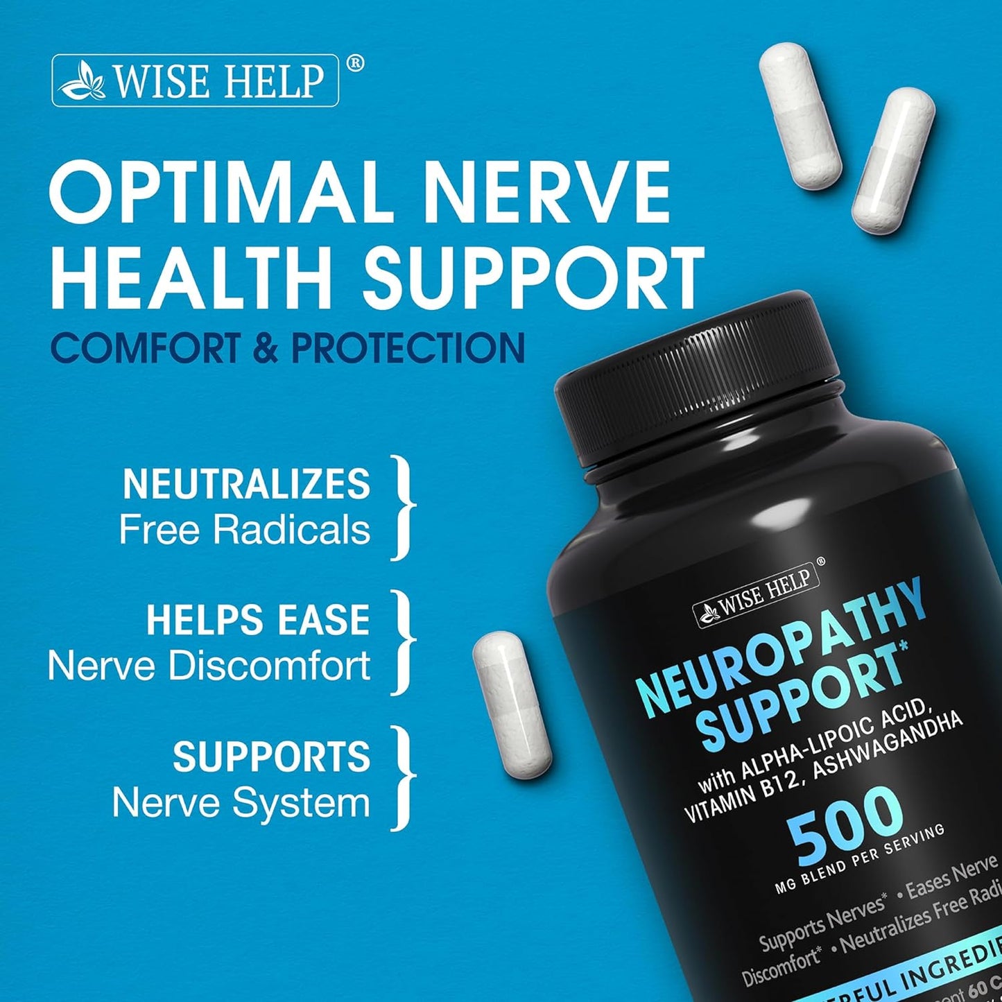 Neuropathy Support Natural Nerve Discomfort Relief- 60 Caps
