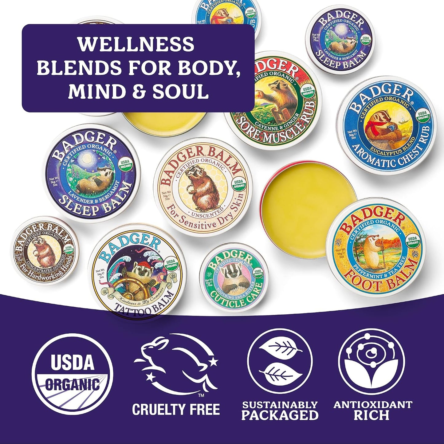 Badger Balm, Sore Muscle Rub - 2 oz