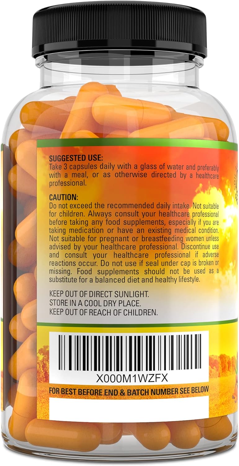 Organic Turmeric Curcumin  with  Ginger 180 Vegan Capsules