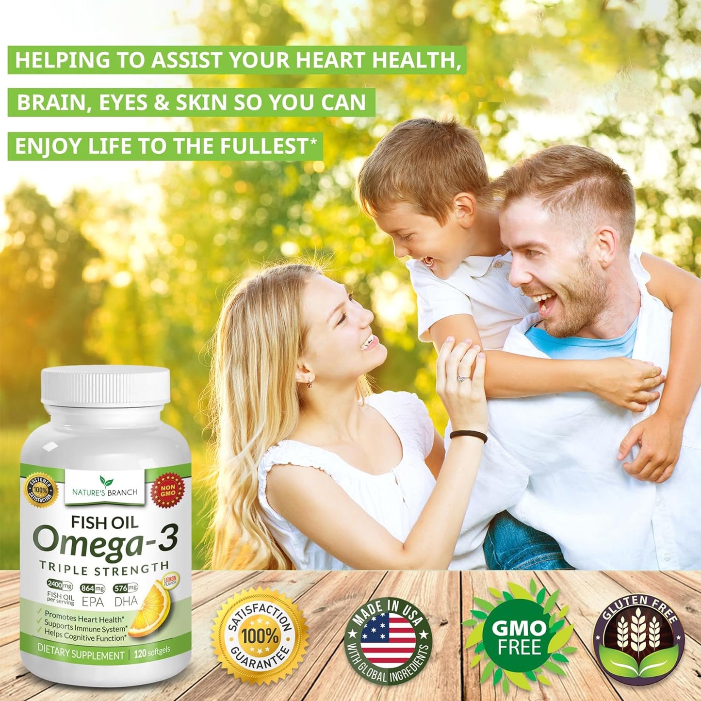 Best Triple Strength Omega 3 Fish Oil Pills 120 Capsules