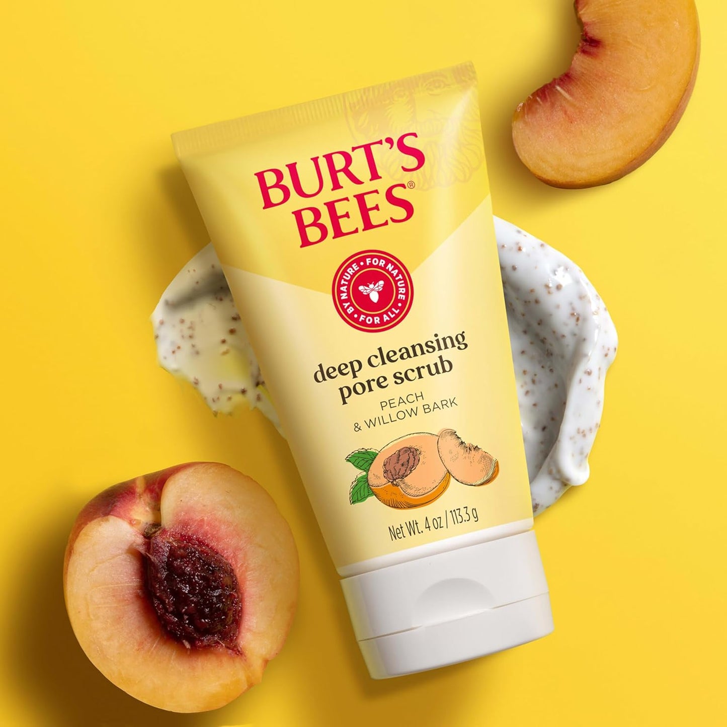Burt's Bees Deep Cleansing Pore Scrub , 4 Ounces, Pack of 3