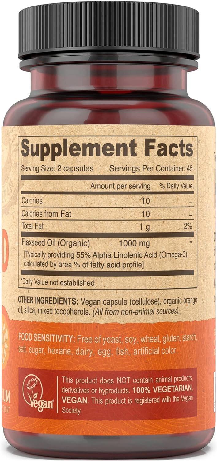 Deva Vegan Flaxseed Oil - 90 Vcaps