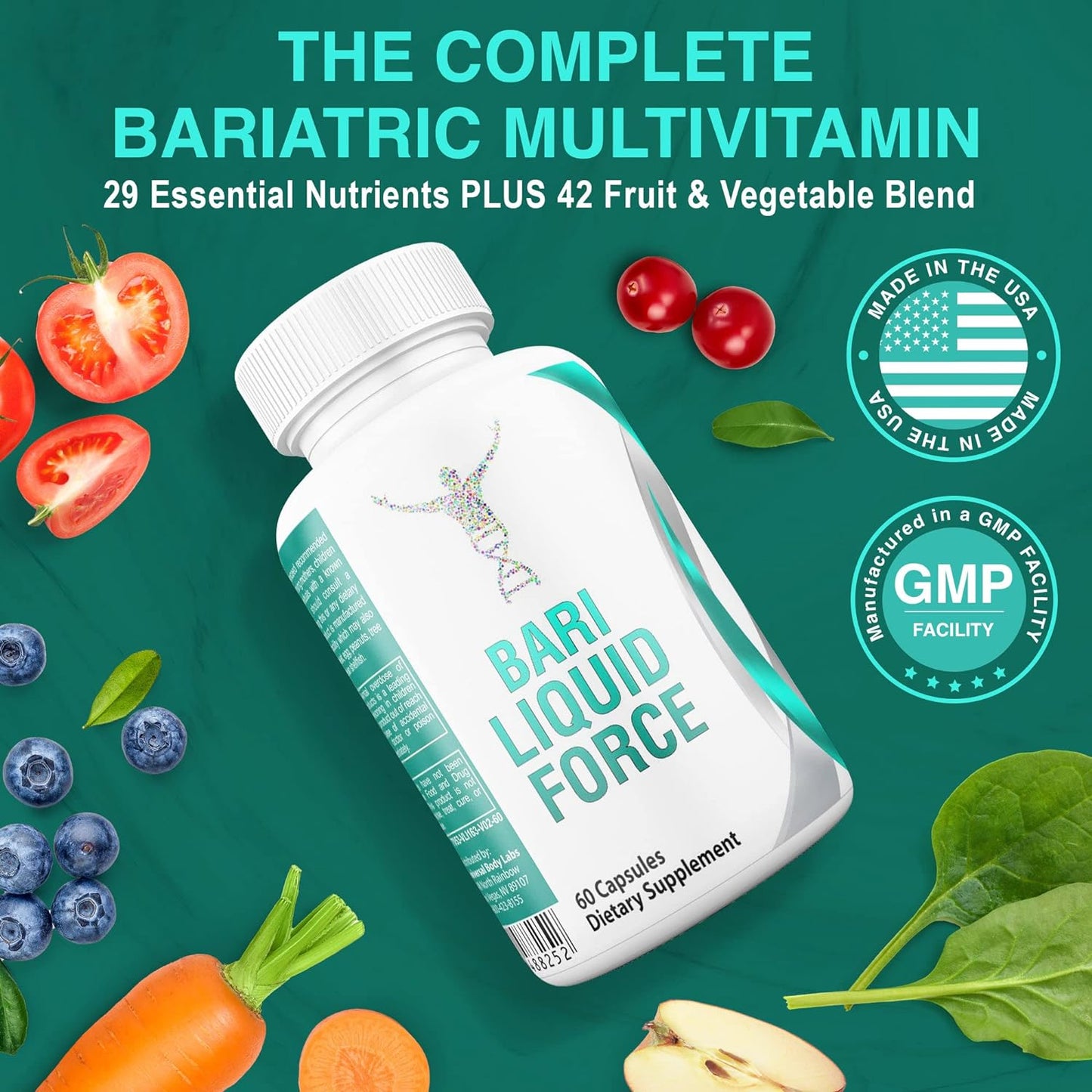 Bariatric Multivitamin With Iron -  60 Capsules