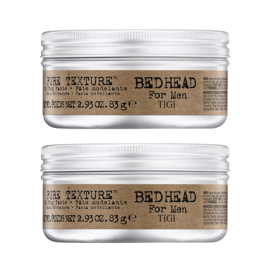 TIGI Bed Head for Men Pure Texture Hair Molding Paste -2.93 oz (2 Pack)