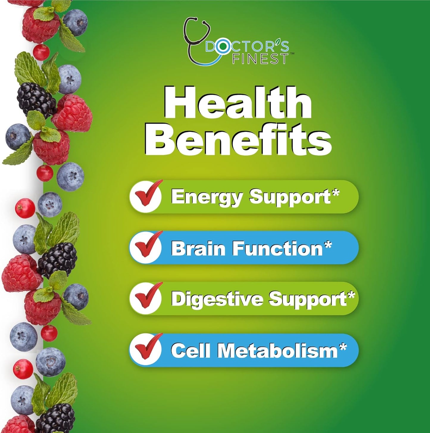 DOCTORS FINEST Vitamin B Complex  Strawberry Flavor - 90 Gummies