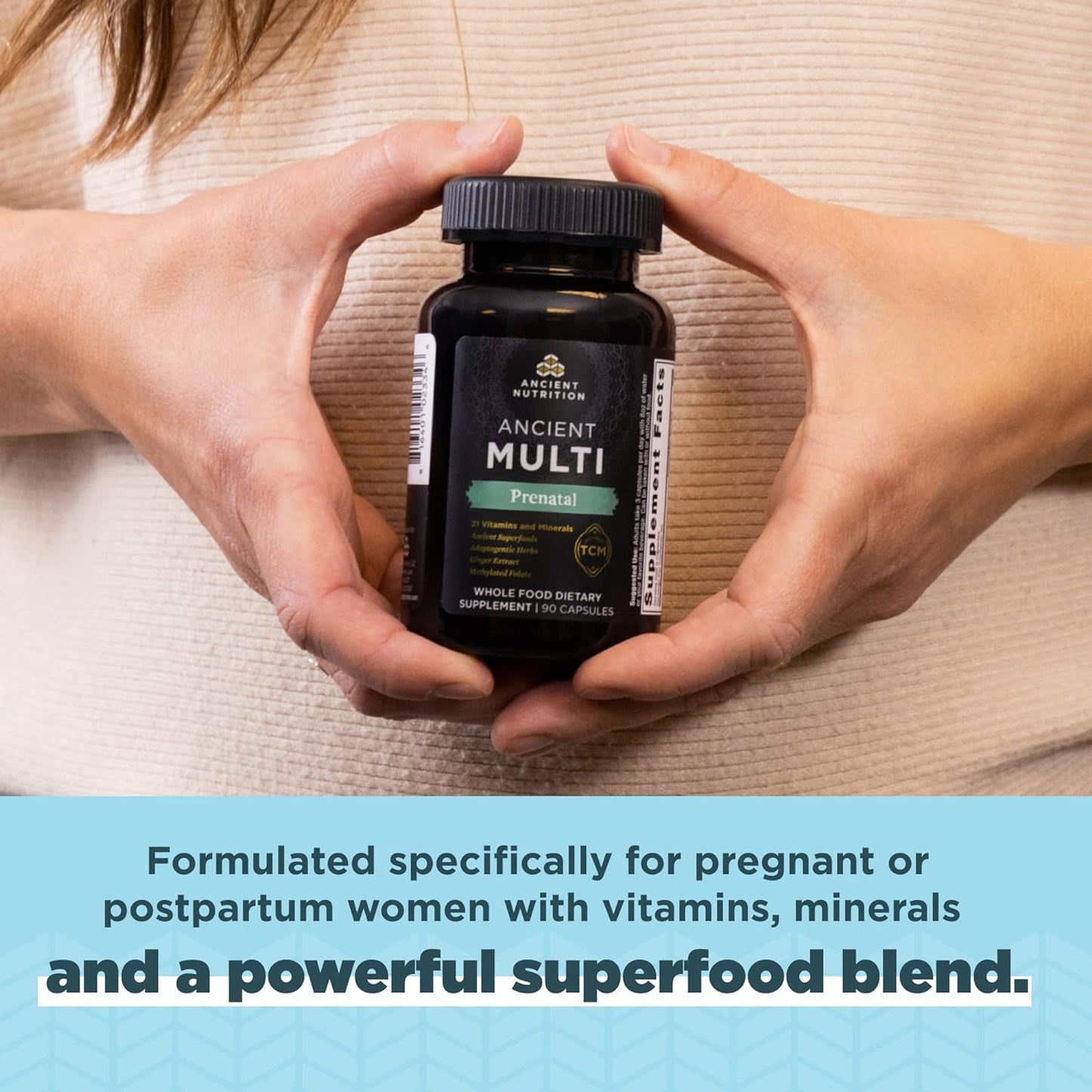 Ancient Nutrition Prenatal Vitamins, Multivitamin for Women 90 Capsules