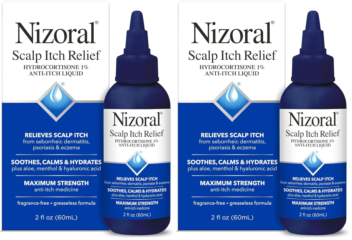 Nizoral Scalp Itch Relief Liquid— 2 Fl Oz (Pack of 2)