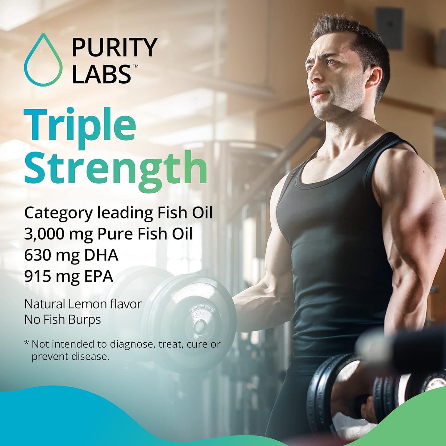 Purity Labs Omega 3 Fish Oil 3000mg - 180 Softgels