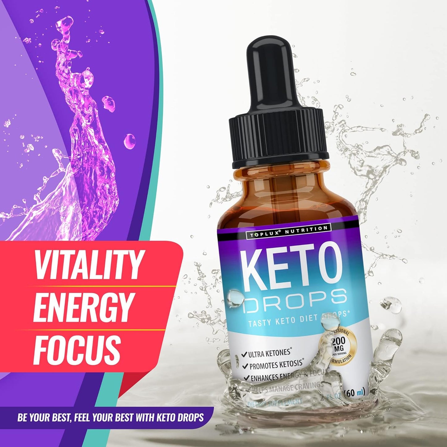 Keto Diet Drops Weight Loss Ketogenic Supplement