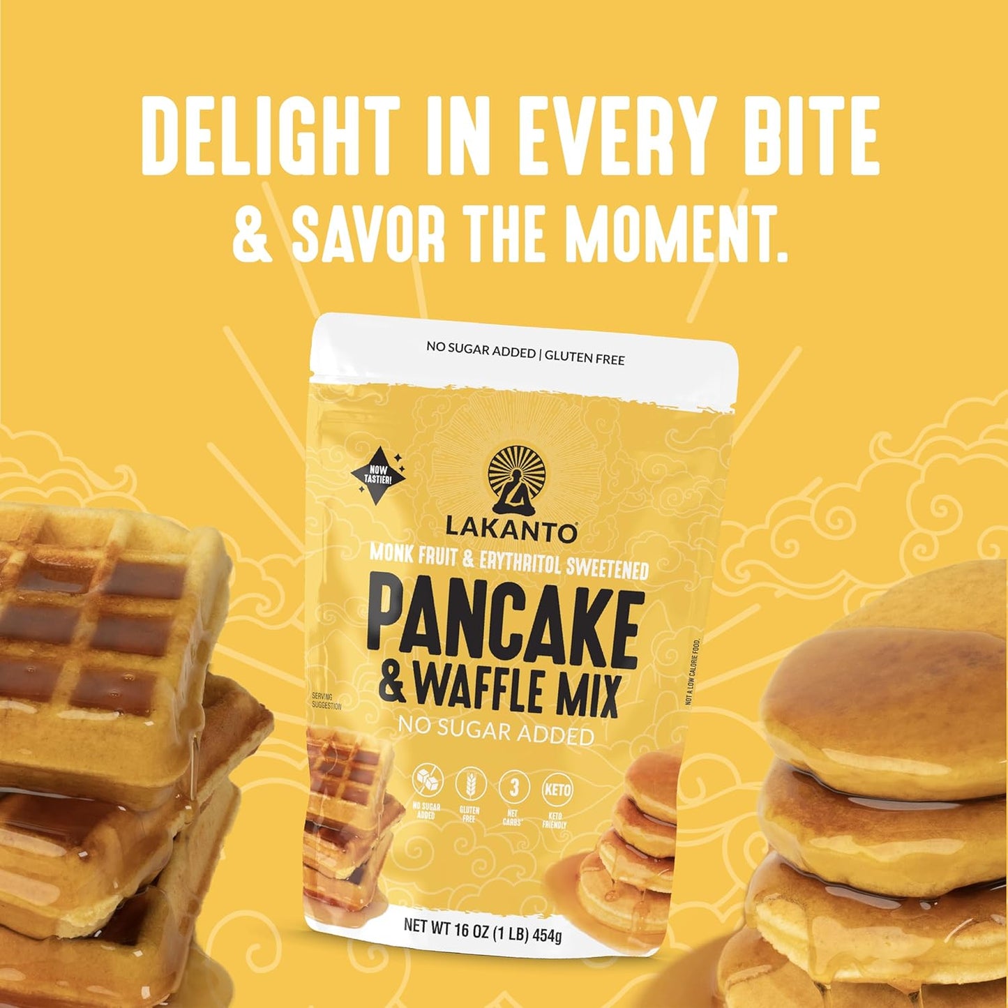 Lakanto Pancake and Waffle Mix - 16 oz