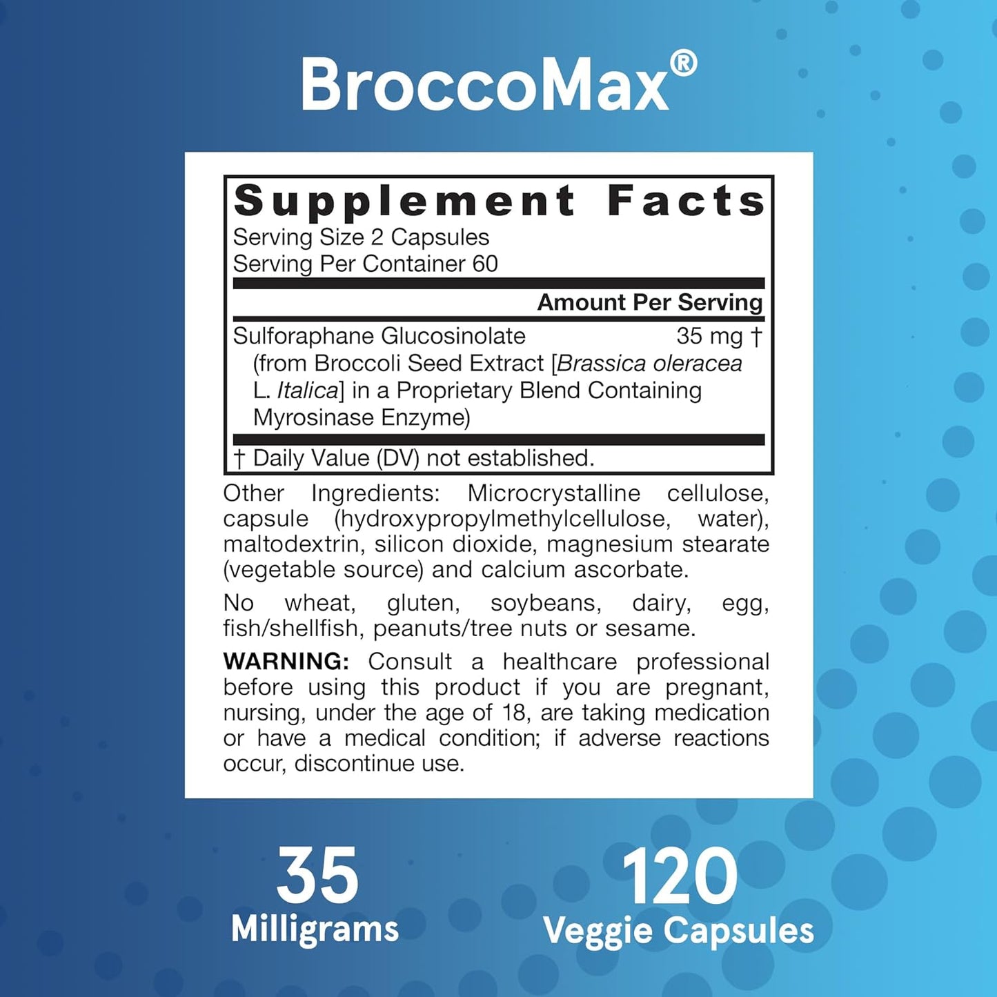 Jarrow Formulas BroccoMax Sulforaphane Generator 120  Veggie Capsules