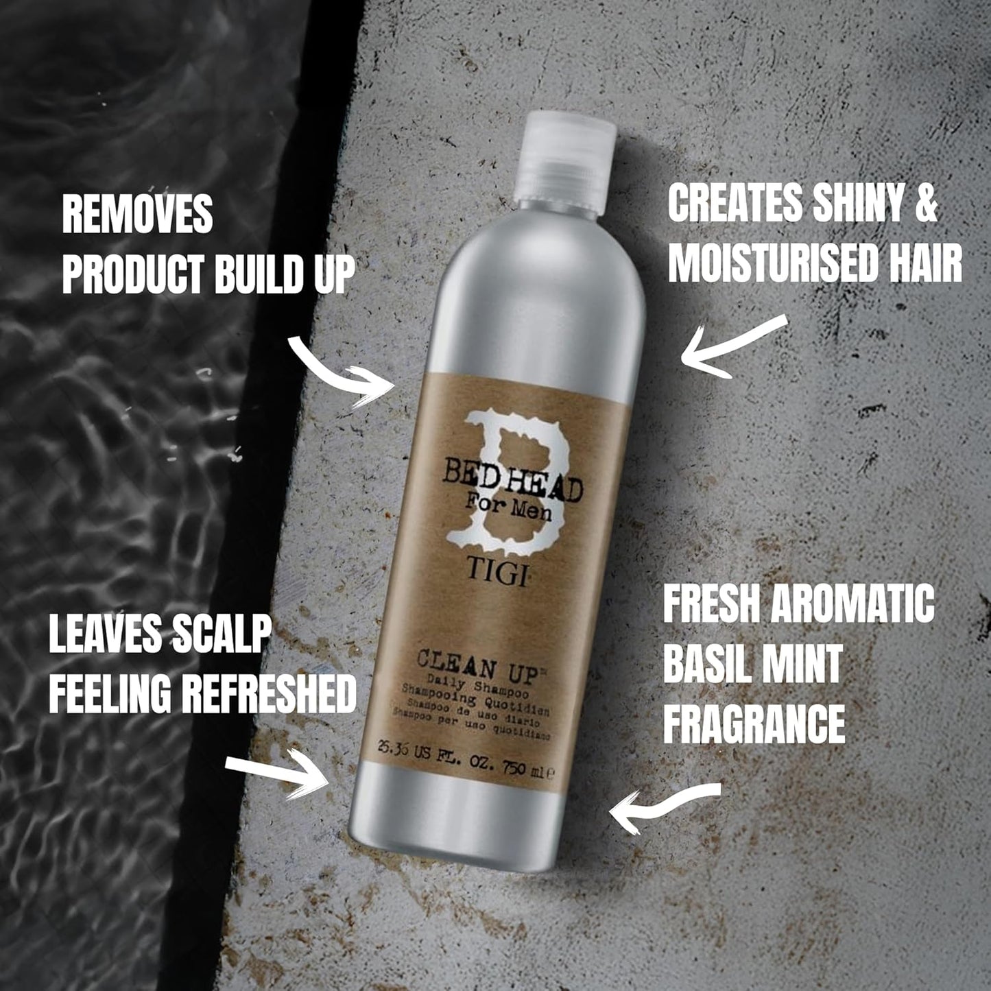 Bed Head by TIGI for Men Clean Up Daily Shampoo - 25.36 fl oz