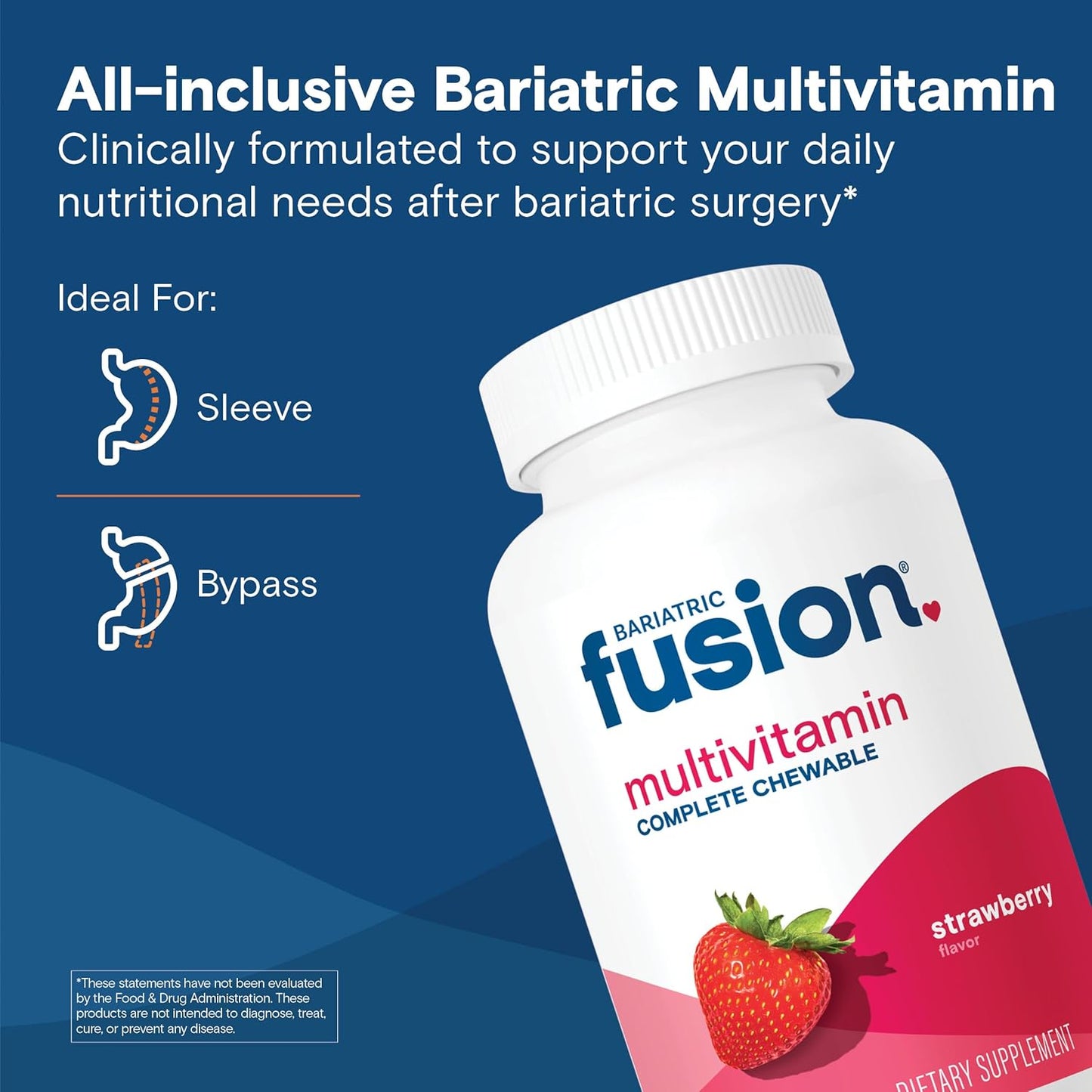 Bariatric Fusion  Multivitamin with Iron Complete Chewable Strawberry -120 count