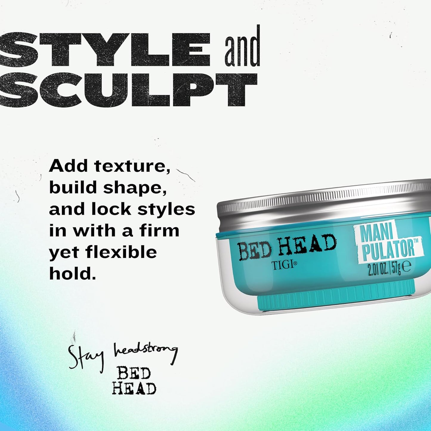 TIGI Bed Head Manipulator Texturizing Putty,  for Short to Medium Hair, 2 oz, 2 Pack