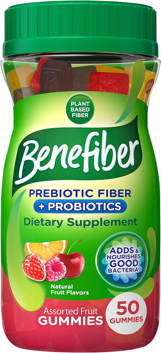 Benefiber Prebiotic Fiber Supplement Gummies 50 Count