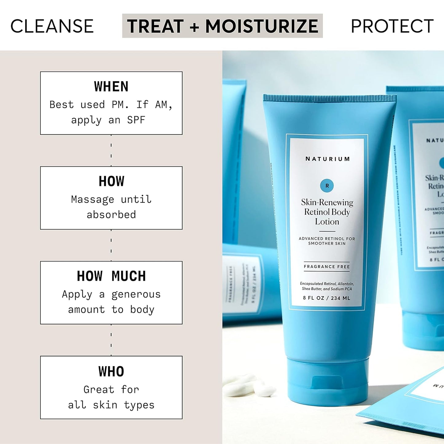 Naturium Skin-Renewing Retinol Body Lotion- 8 oz
