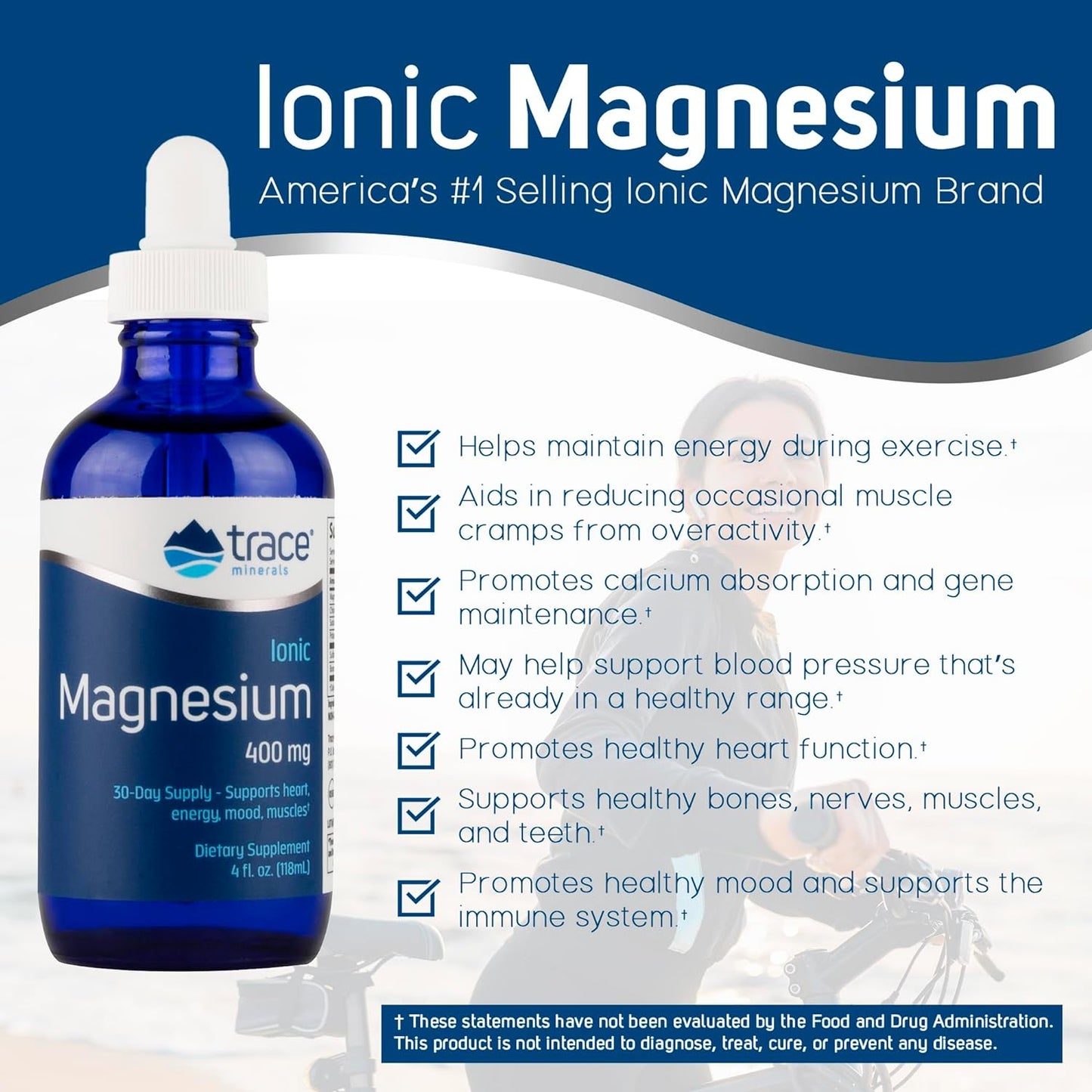 Trace Minerals | Liquid Ionic Magnesium 400 mg 4 fl oz