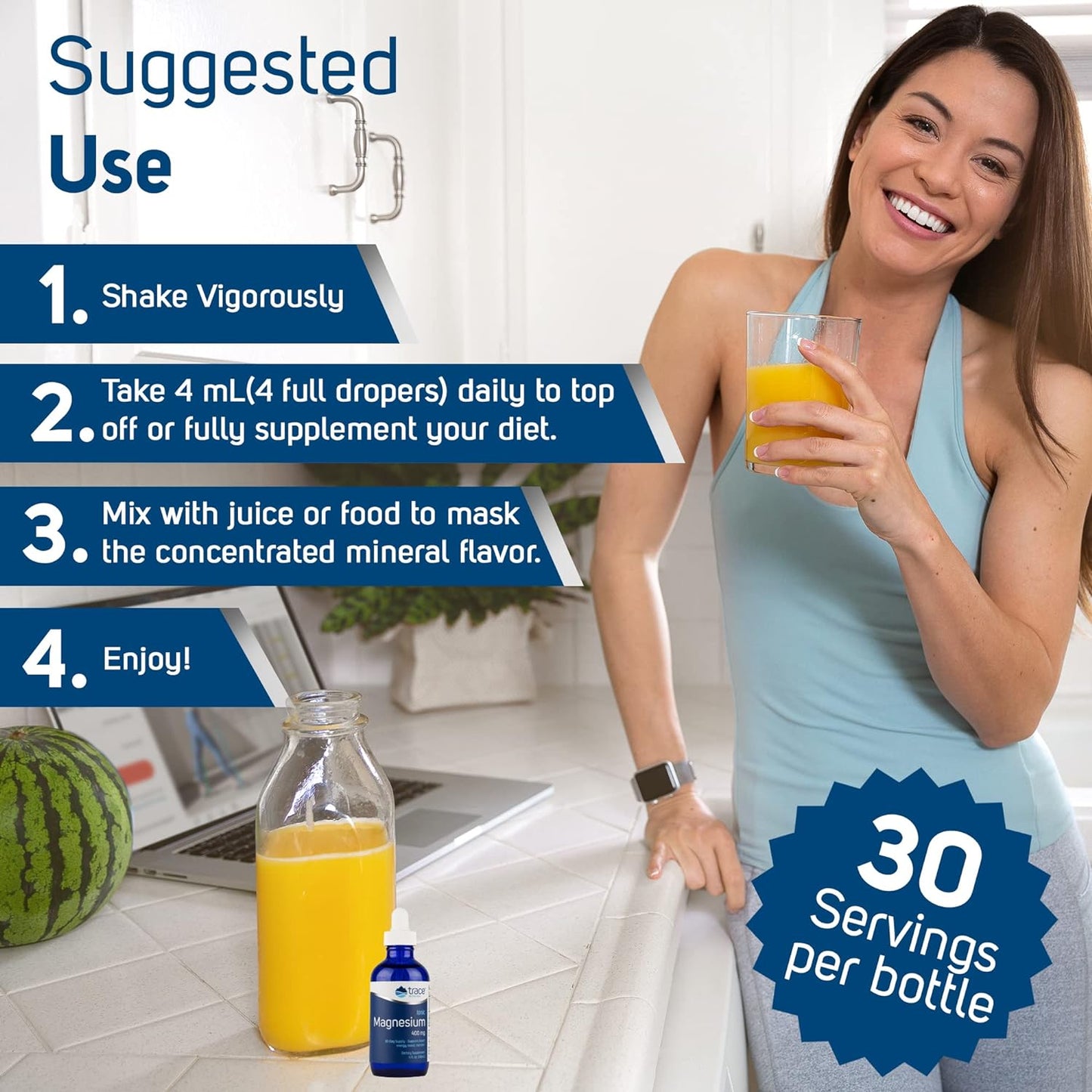 Trace Minerals | Liquid Ionic Magnesium 400 mg 4 fl oz